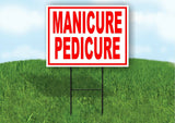Manicure Pedicure RED Yard Sign Road with Stand LAWN SIGN