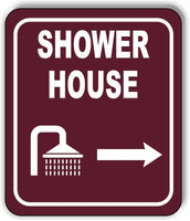 SHOWER HOUSE DIRECTIONAL ARROW TRAIL 8 Variations Metal Aluminum composite sign