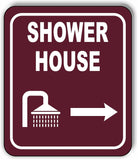 SHOWER HOUSE DIRECTIONAL ARROW TRAIL 8 Variations Metal Aluminum composite sign