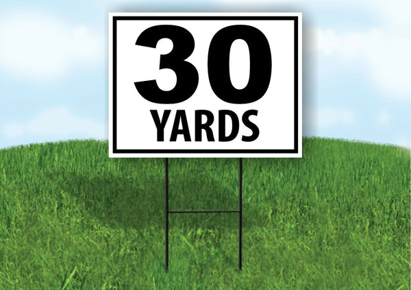 30 YARDS DISTANCE MARKER TARGET RUNNING Plastic Yard Sign ROAD SIGN with Stand