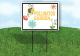 POLLINATOR GARDEN BEE Yard Sign with Stand LAWN SIGN