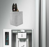 Belgian Tervuren Dog in pocket Fridge Car Magnet Bumper Sticker App size 4"x7"
