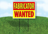 Fabricator  DRIVER WANTED RED AND YELLOW Yard Sign Road with Stand LAWN SIGN