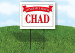 CESAR CONGRATULATIONS RED BANNER 18in x 24in Yard sign with Stand