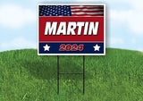 MARTIN FLAG RED 2024 18inx24in Yard Road Sign w/ Stand