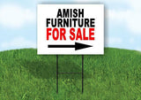 AMISH FURNITURE FOR SALE RIGHT  Yard Sign Road with Stand LAWN SIGN Single sided
