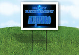 ALEJANDRO RETIREMENT BLUE 18 in x 24 in Yard Sign Road Sign with Stand