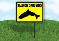 SALMON CROSSING Yard Sign Road with Stand LAWN SIGN