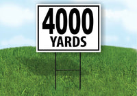 4000 YARDS DISTANCE MARKER TARGET RUNNING Plastic Yard Sign ROAD SIGN with Stand