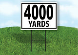 4000 YARDS DISTANCE MARKER TARGET RUNNING Plastic Yard Sign ROAD SIGN with Stand
