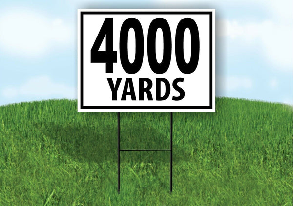 4000 YARDS DISTANCE MARKER TARGET RUNNING Plastic Yard Sign ROAD SIGN with Stand