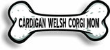 Dog Mom Cardigan Welsh Corgi Bone Car Magnet Bumper Sticker 3"x7"