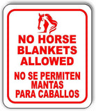 NOHORSE BLANKETS MANTAS PARA CABALLOS Metal Aluminum Composite Sign