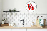 I Love Hot Chili Peppers Love Park Funny Kitchen Living room Wall Clock