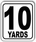 10 YARDS Distance Marker Running Race 5k Marathon Aluminum composite sign