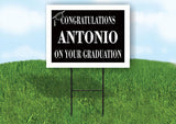 ANTONIO CONGRATULATIONS GRADUATION 18 in x 24 in Yard Sign Road Sign with Stand