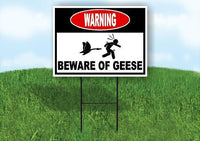 Warning Beware Geese Goose Yard Sign Road with Stand LAWN SIGN