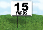 15 YARDS DISTANCE MARKER TARGET RUNNING Plastic Yard Sign ROAD SIGN with Stand