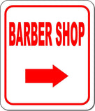 BARBER SHOP DIRECTIONAL RED 8 Arrow Variations Metal Aluminum composite sign