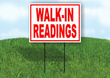 WALK IN READINGS RED WHITE Yard Sign Road with Stand LAWN SIGN