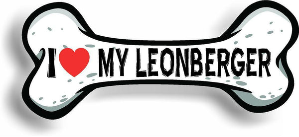 I Love My Leonberger Car Magnet Bumper Sticker 3"x7"