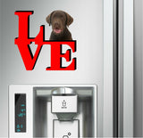 Chocolate Lab Dog Love Park Dog Fridge Refrigerator Car Magnet