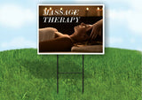 MASSAGE therapy RELAX Plastic Yard Sign ROAD SIGN with Stand