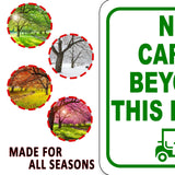 NO GOLF CARTS BEYOND THIS POINT GREEN Metal Aluminum composite sign