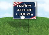 HAPPY 4TH OF JULY Yard Sign ROAD SIGN with Stand LAWN POSTER