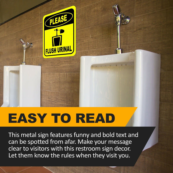 Please Flush Urinal Sign