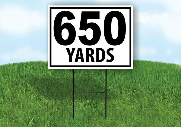 650 YARDS DISTANCE MARKER TARGET RUNNING Plastic Yard Sign ROAD SIGN with Stand