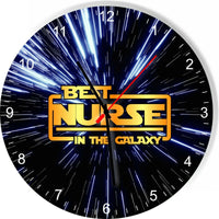 Best Nurse Star Galaxy Wars Space Kitchen Living room Wall Clock