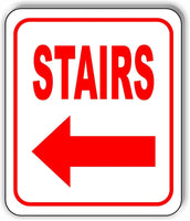 STAIRS LEFT ARROW Aluminum Composite Sign