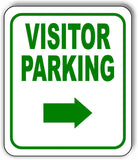 VISITOR PARKING DIRECTIONAL GREEN 8 Arrow Variations Aluminum composite sign