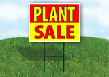 PLANT SALE RED YELLOW Plastic Yard Sign ROAD SIGN with Stand