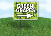 GREEN GRAPES RIGHT ARROW WITH Yard Sign Road with Stand LAWN SIGN Single sided