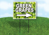 GREEN GRAPES RIGHT ARROW WITH Yard Sign Road with Stand LAWN SIGN Single sided