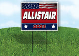 ALLISTAIR FLAG RED 2024 18inx24in Yard Road Sign w/ Stand