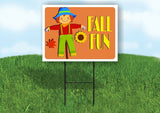 FALL FUN SCARECROW Yard Sign with Stand LAWN SIGN