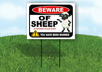 BEWARE OF SHEEP NOT RESPONSIBLE FOR Plastic Yard Sign ROAD SIGN with Stand