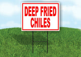 Deep Fried Cheese Curds RED Yard Sign ROAD SIGN with Stand LAWN POSTER