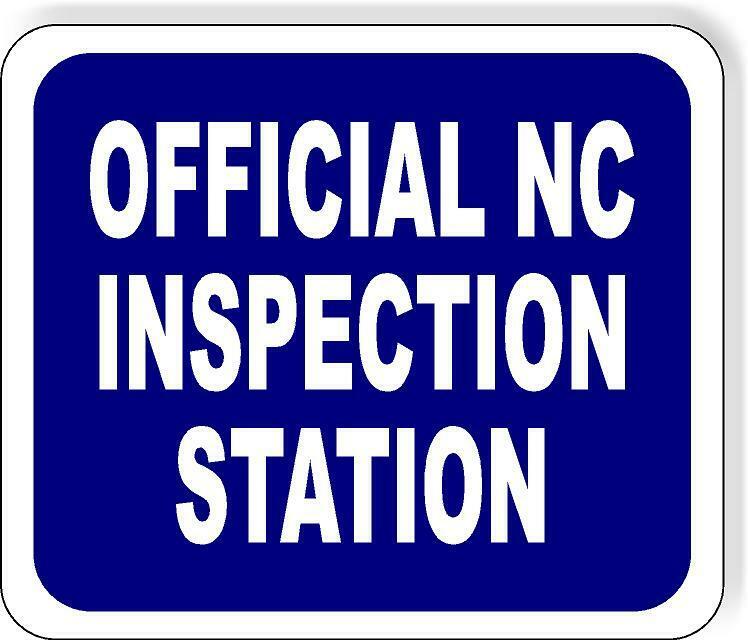OFFICIAL NC INSPECTION STATION Metal Aluminum composite sign – Work ...