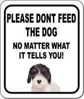 PLEASE DONT FEED THE DOG Sealyham Terrier Metal Aluminum Composite Sign