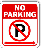 No Parking Symbol arrows  metal outdoor sign long lasting parking lot signage