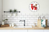 Basenji Love Park Cute Puppy Dog kitchen living room Wall Clock