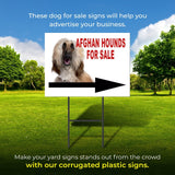 Afghan Hound 2 FOR SALE DOG RIGHT ARROW Yard Sign with Stand LAWN SIGN