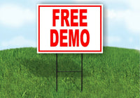 Free DEMO RED Yard Sign Road with Stand LAWN SIGN