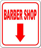 BARBER SHOP DIRECTIONAL RED 8 Arrow Variations Metal Aluminum composite sign