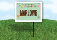 MARLOWE WELCOME BABY GREEN  18 in x 24 in Yard Sign Road Sign with Stand