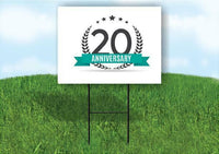 20 year anniversary Yard Sign Road with Stand LAWN SIGN